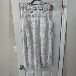 Eloquii Studio Intricate White Lace Romper